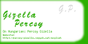 gizella percsy business card